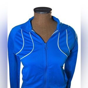 Nike Blue Full-Zip Utility Jacket with White Piping